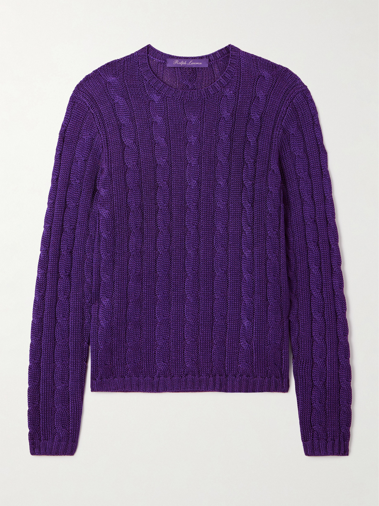 Ralph Lauren Collection - Cable-knit Silk Sweater - Purple
