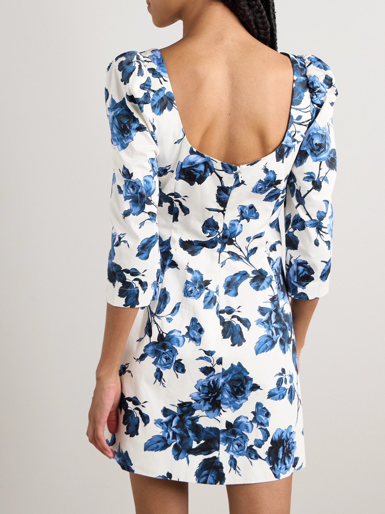 CARA CARA BELINDA FLORAL-PRINT COTTON-BLEND MINI DRESS