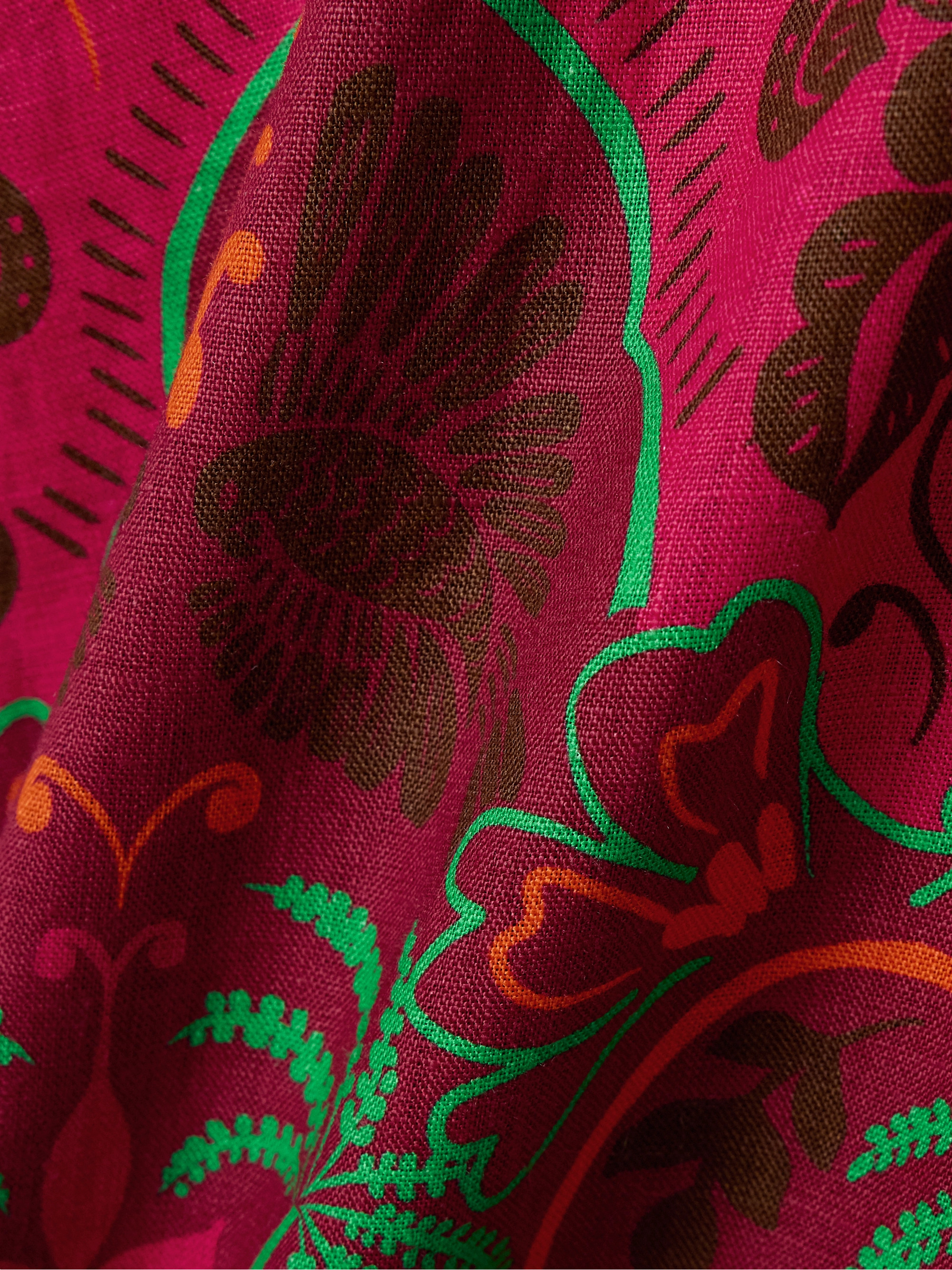 Cara Cara Perla printed linen halterneck mini dress