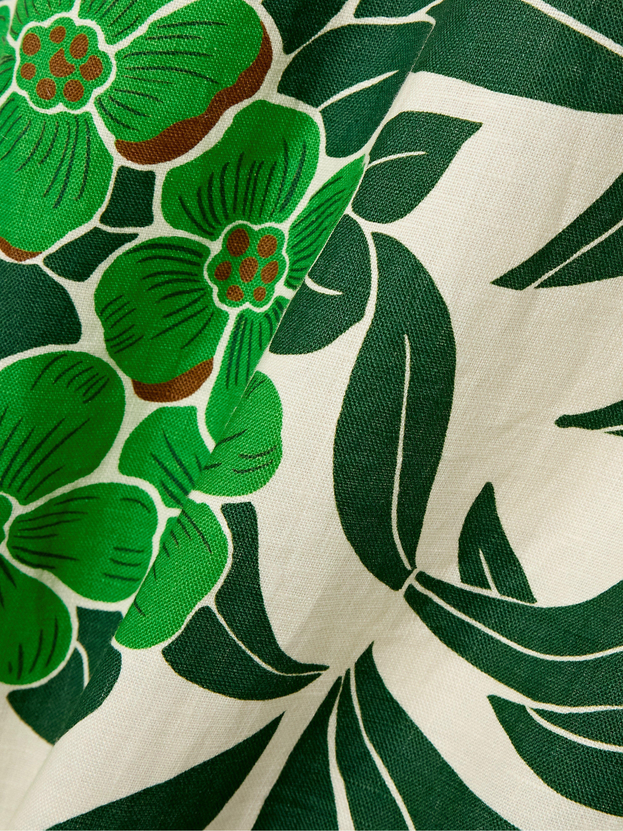 Cara Cara Perla printed linen halterneck midi dress