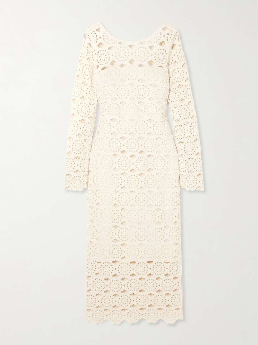 Cara Cara Marsielle Crocheted Cotton Midi Dress
