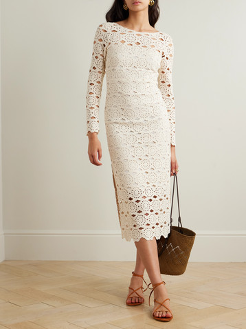 Cara Cara Marsielle crocheted cotton midi dress