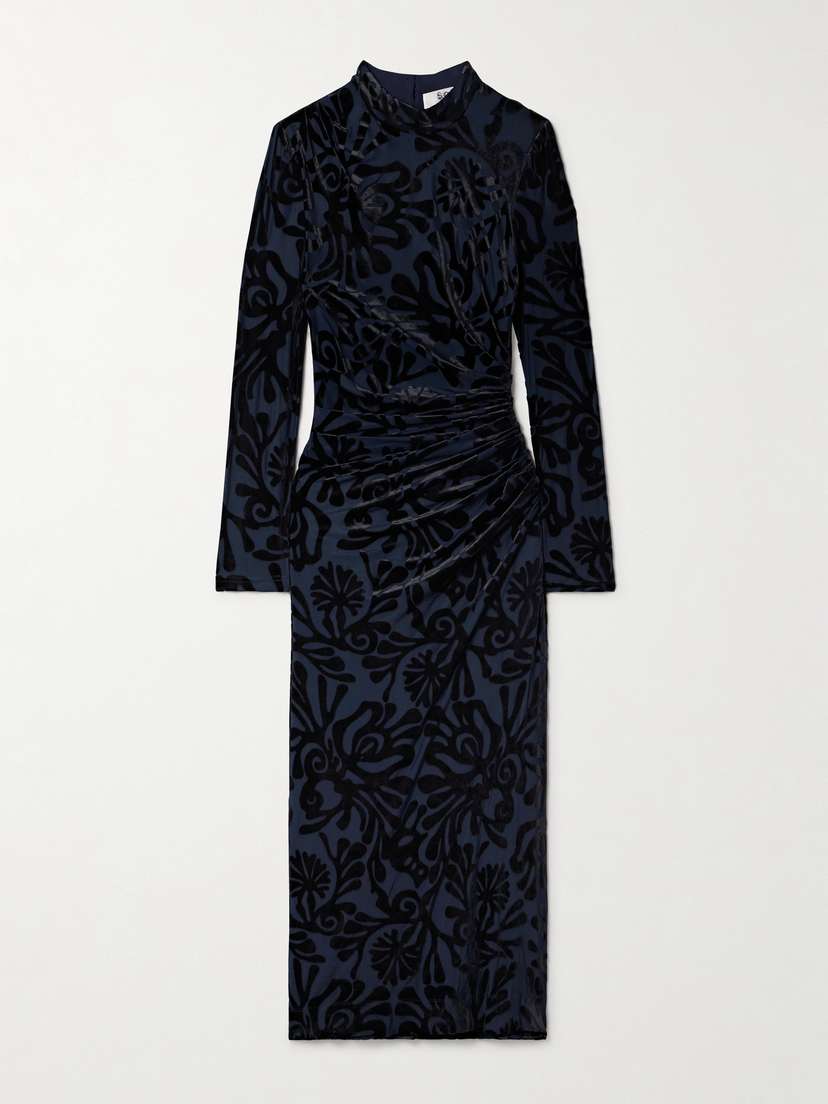 Sea Alia Devoré-velvet Midi Dress