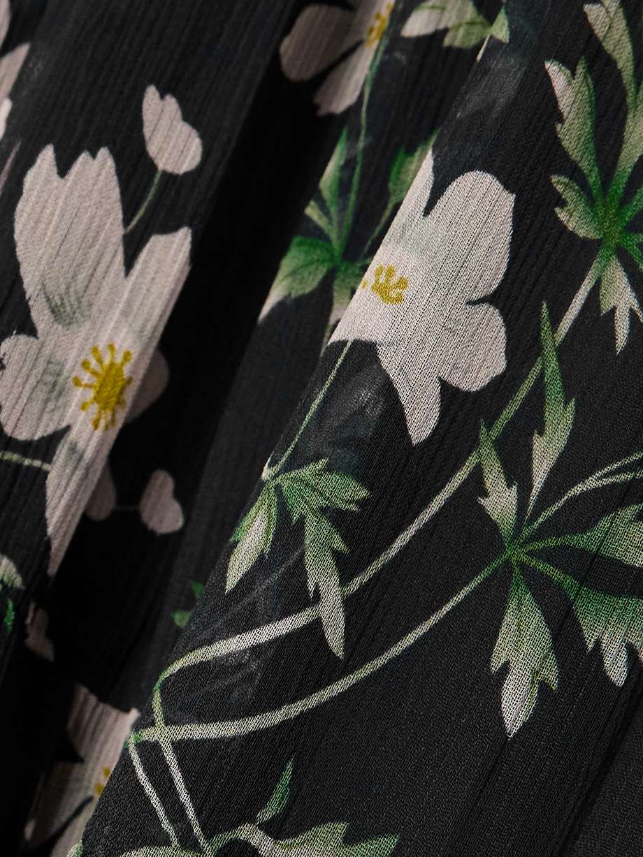 elizabeth tiered lace-trimmed floral-print crepon midi dress