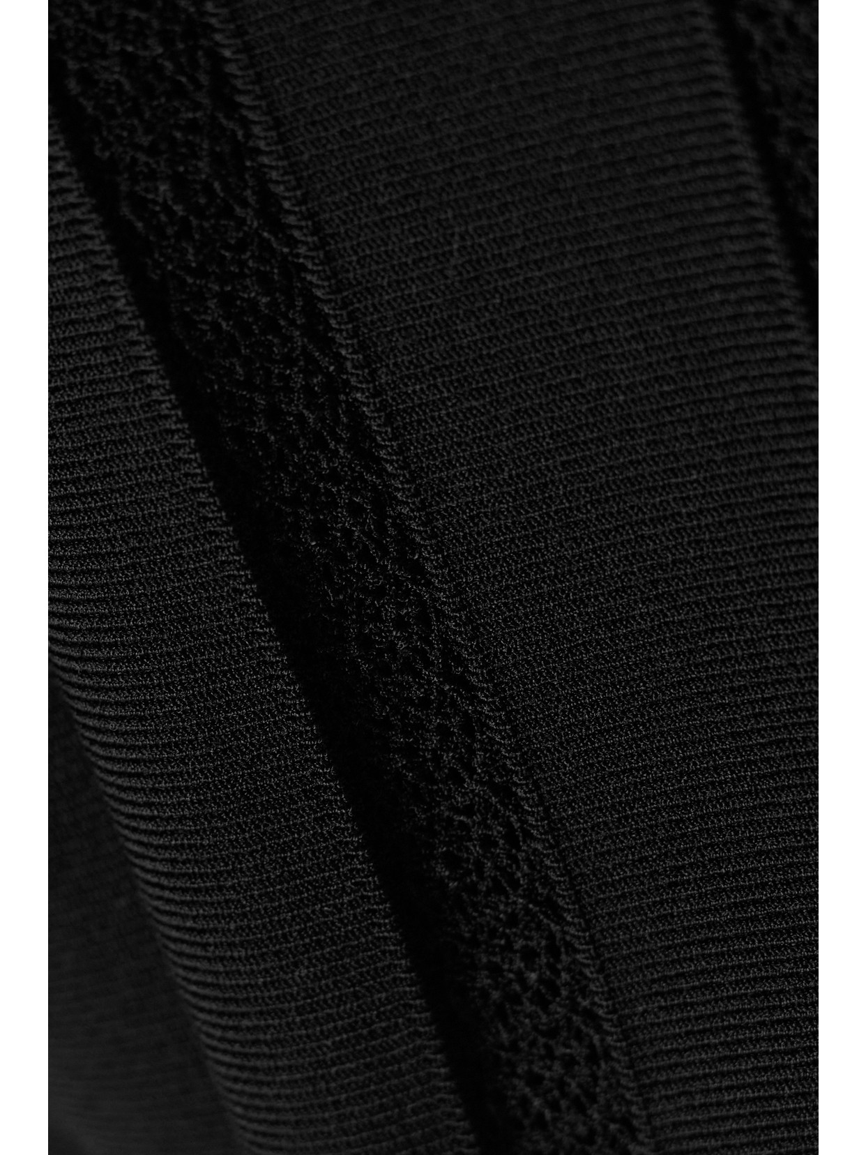Sea Devon Paneled Stretch-knit Top In Black