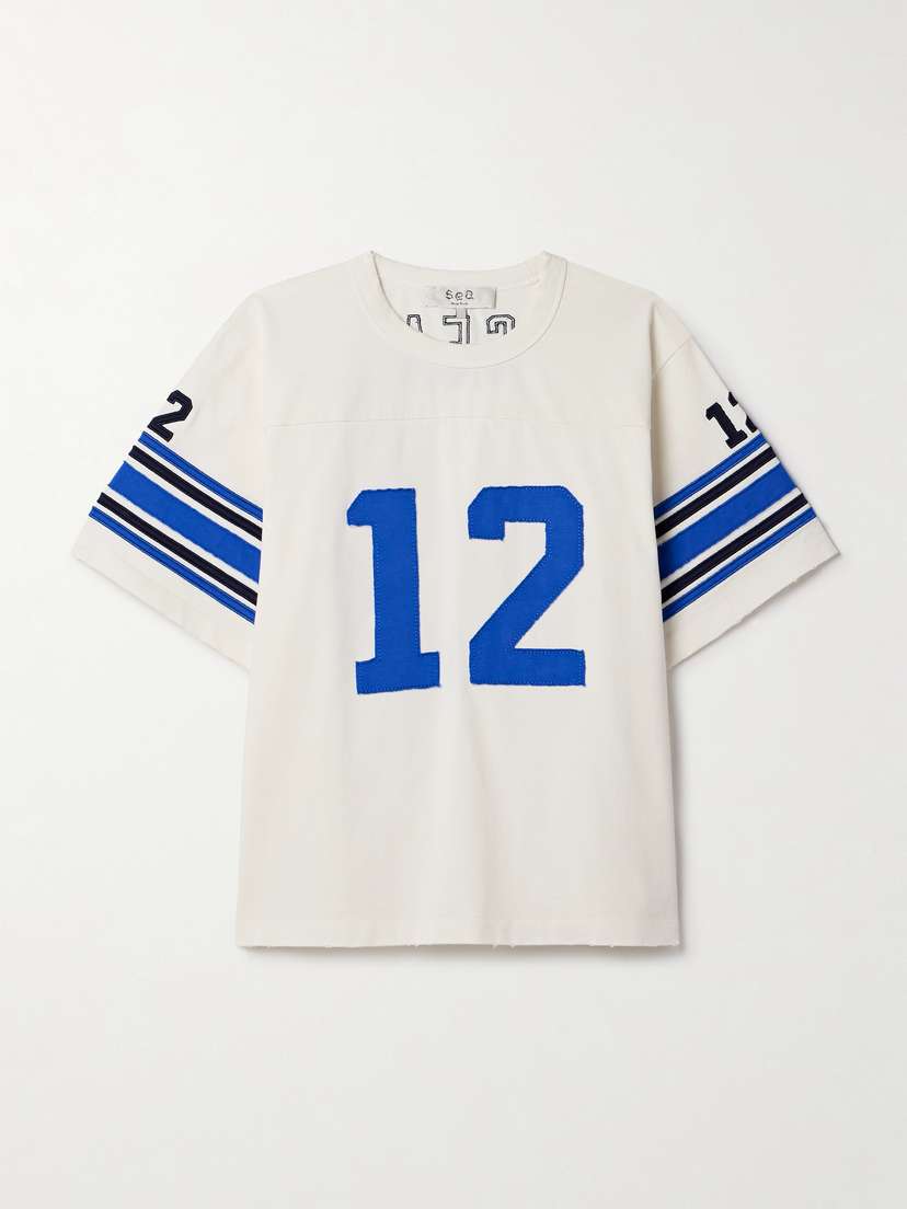 Sea Finnley Appliquéd Distressed Cotton-jersey T-shirt