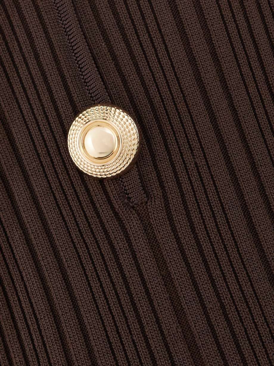 ribbed-knit midi dress