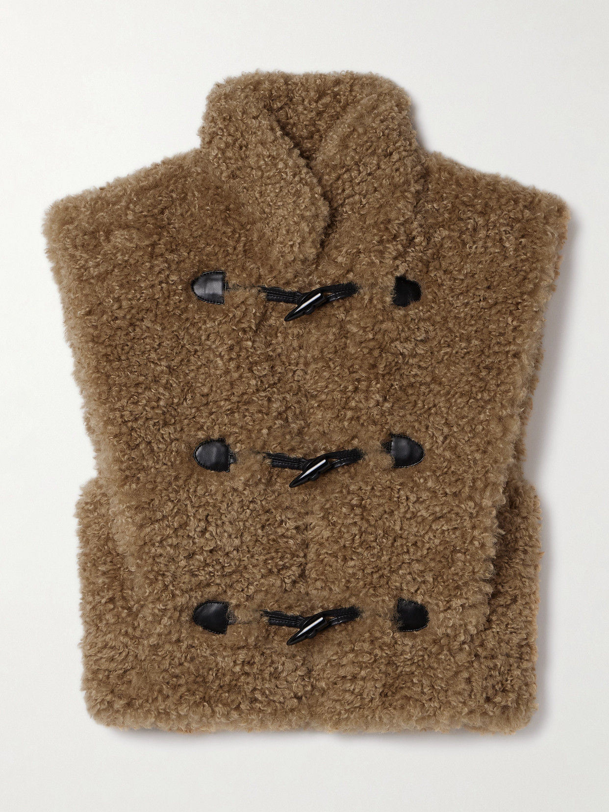 Isabel Marant Étoile Alisa Cropped Faux Shearling Vest In Brown