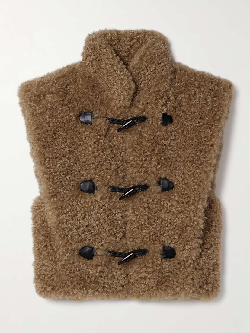 Marant Étoile Alisa Cropped Faux Shearling Vest