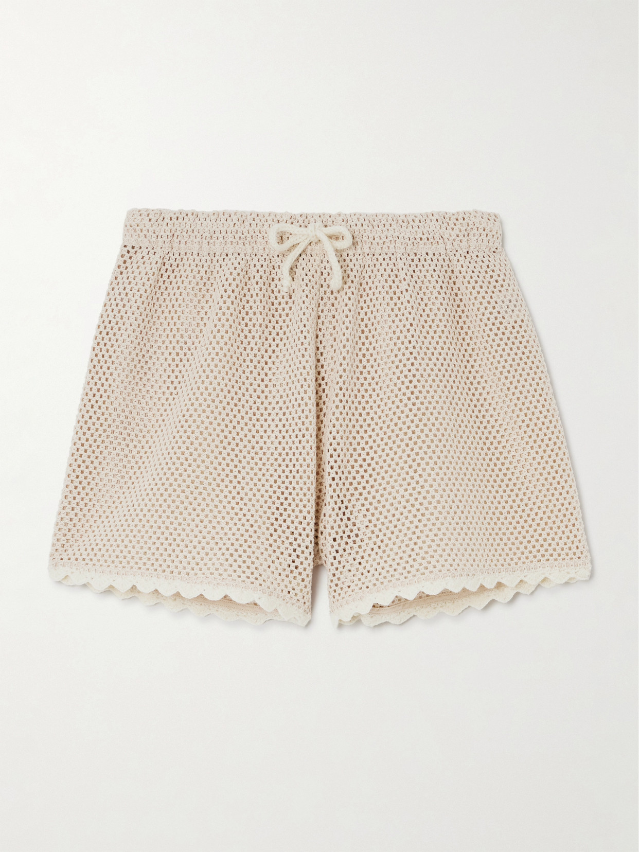 SEA SALLY CROCHETED COTTON SHORTS