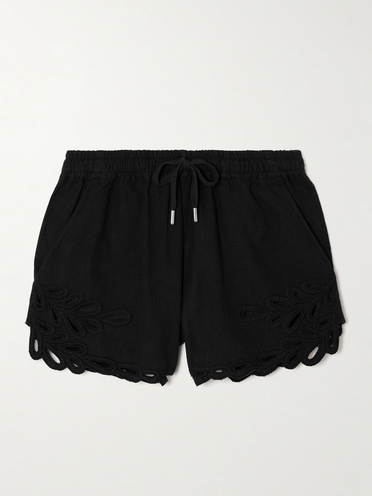 Marant Étoile - Safa Embroidered Cotton Shorts - Black