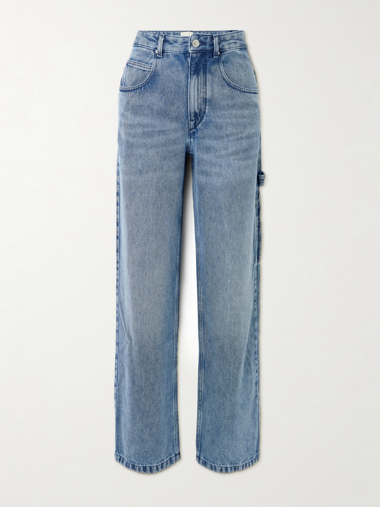 Isabel Marant Lemony High Waist Wide Pants In Blue