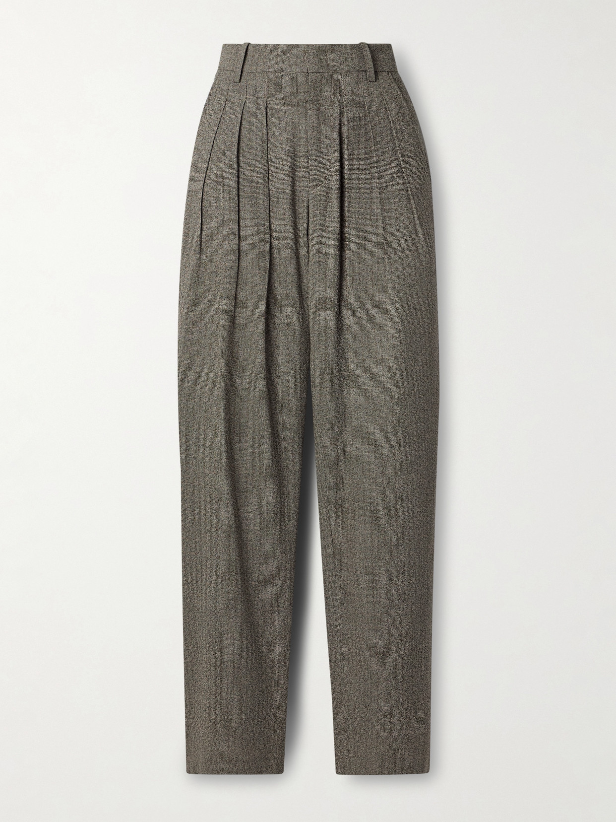 Isabel Marant Iwena Pleated Cotton-blend Tapered Pants In Multi