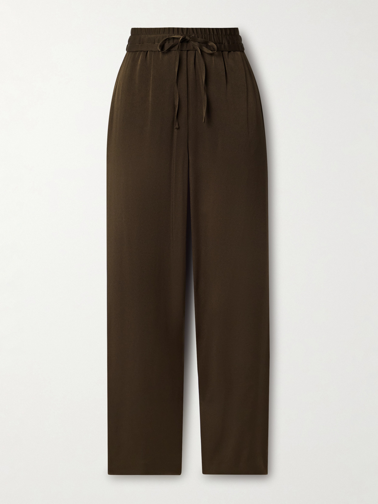 Isabel Marant Kendry Satin-crepe Straight-leg Pants In Metallic