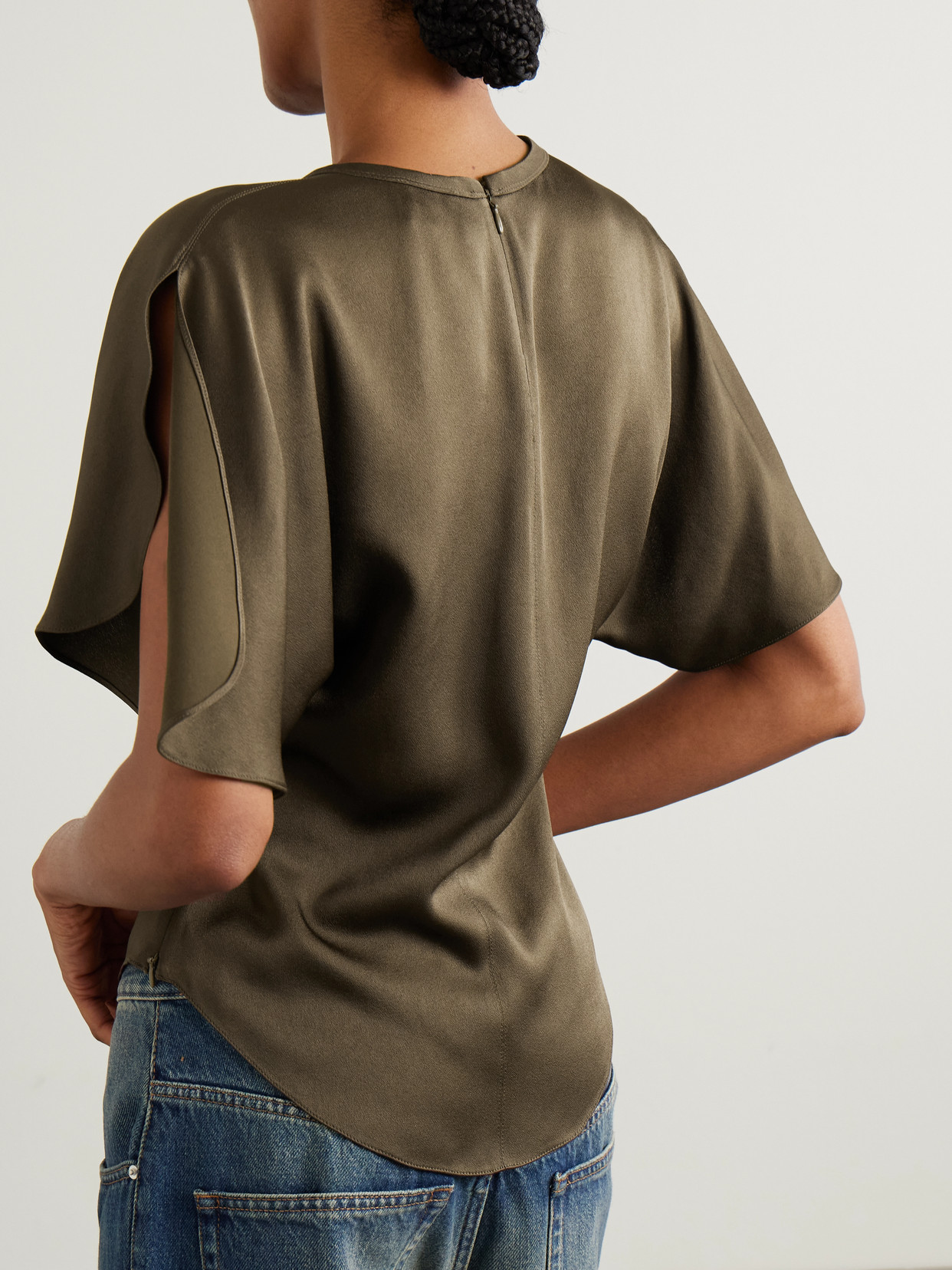 Isabel Marant Top With Puff Sleeves In Green