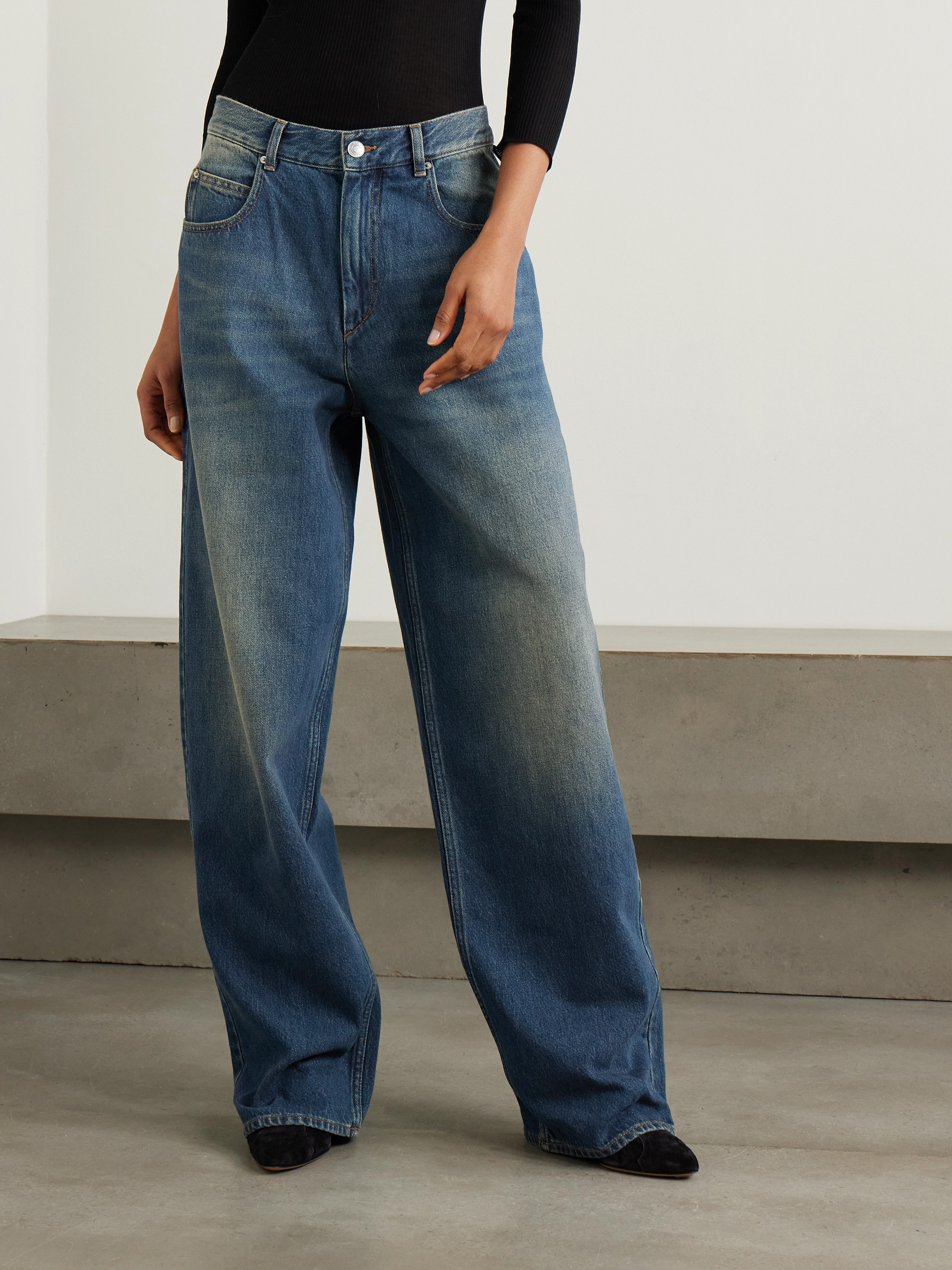 Isabel Marant - Joanny mid-rise wide-leg jeans | Plush