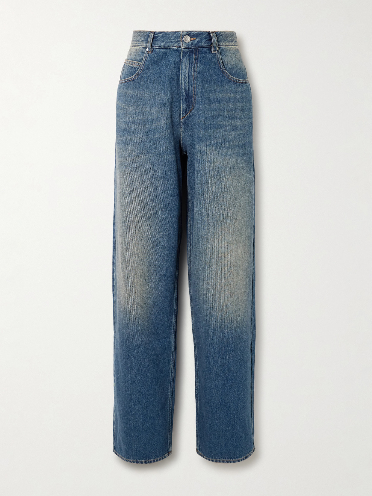Isabel Marant Joanny Mid-rise Wide-leg Jeans In Blue