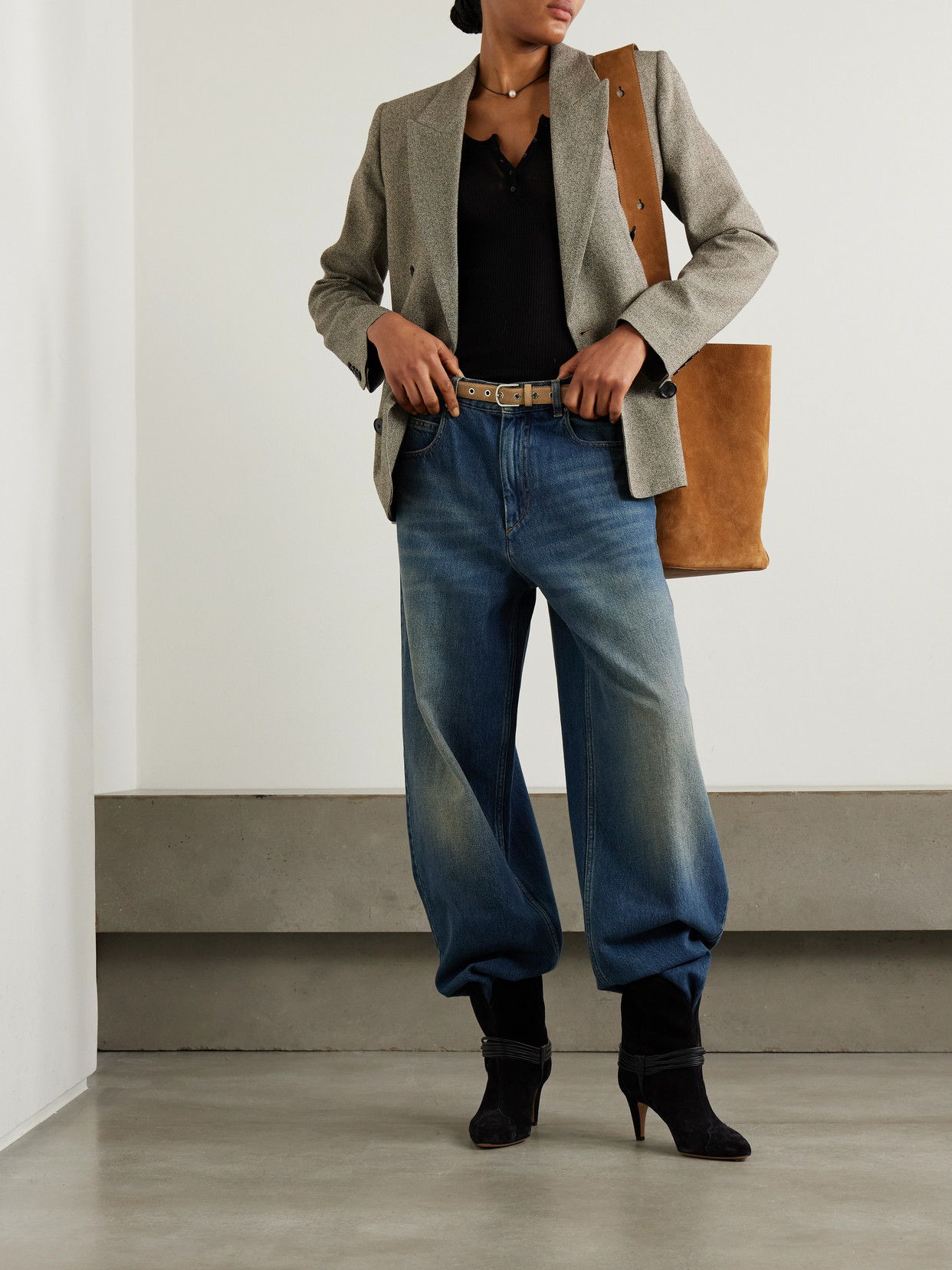 Isabel Marant Joanny Mid-rise Wide-leg Jeans In Blue