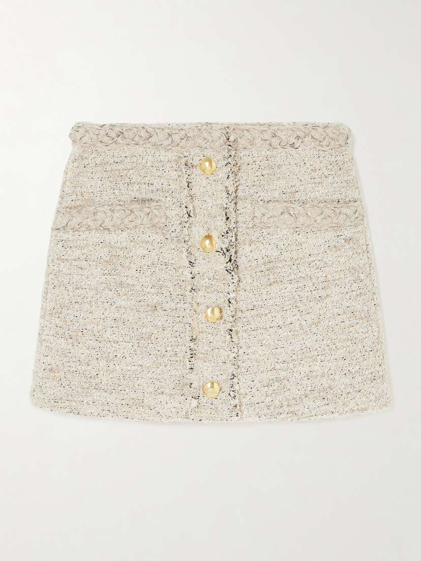 Isabel Marant Gleny Braided Tweed Mini Skirt