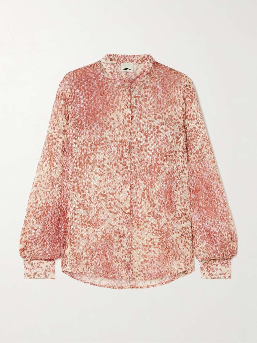 Isabel Marant Ilda Devoré Silk-blend Chiffon Shirt