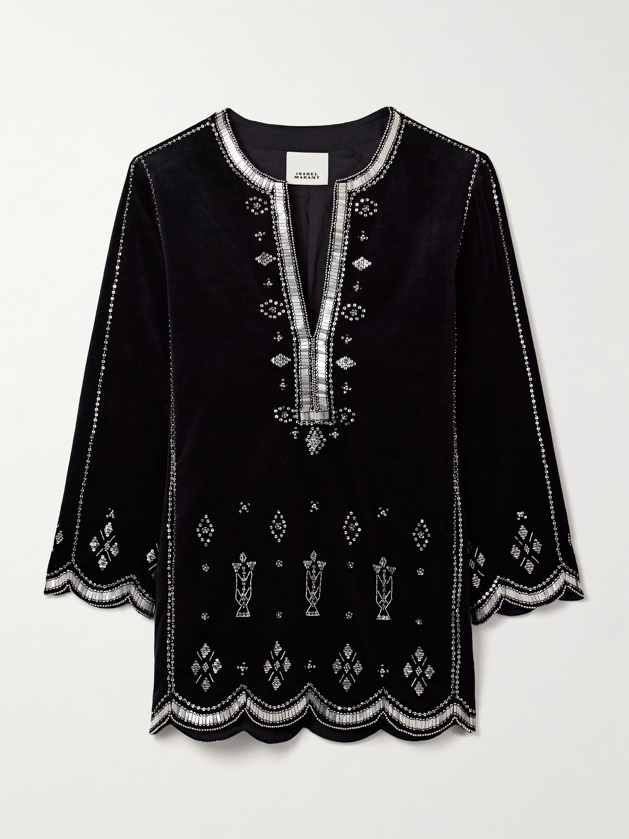Isabel Marant Helene Long-sleeved Dress In Black