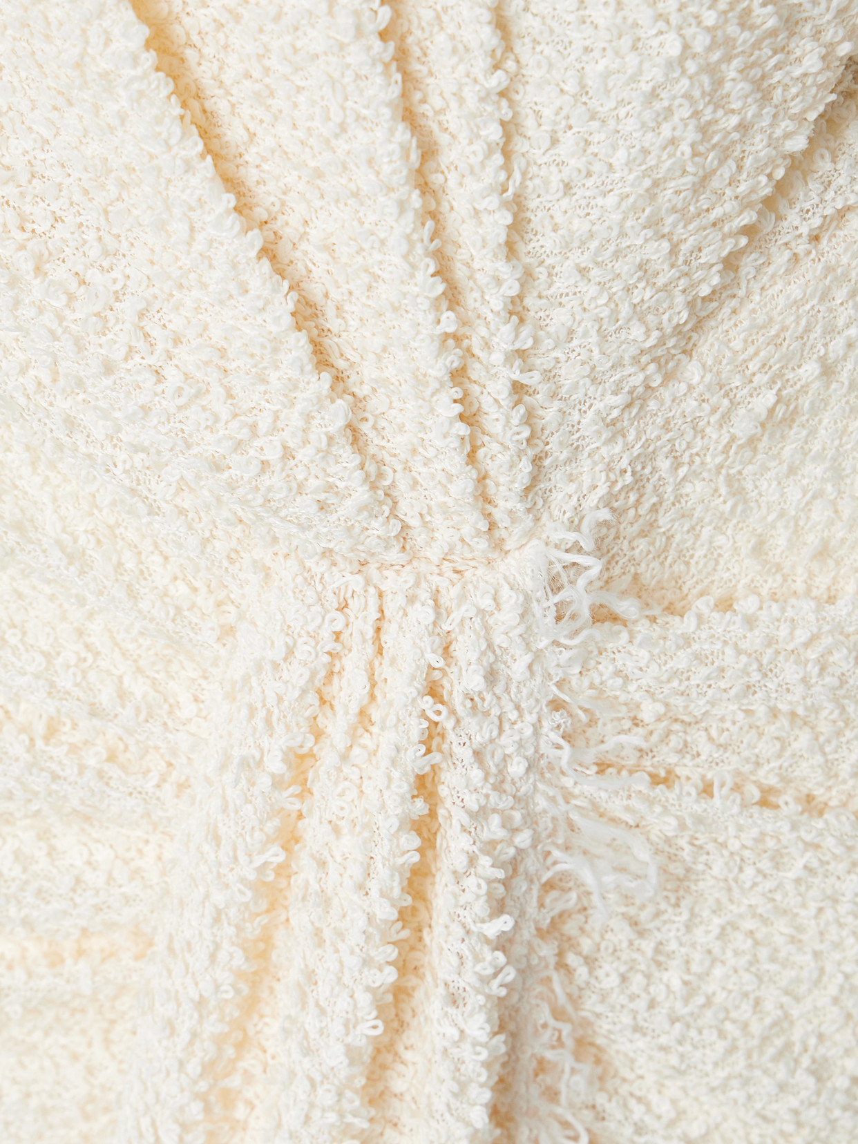 ISABEL MARANT OPHELIE FRAYED DRAPED BOUCLÉ MINI DRESS