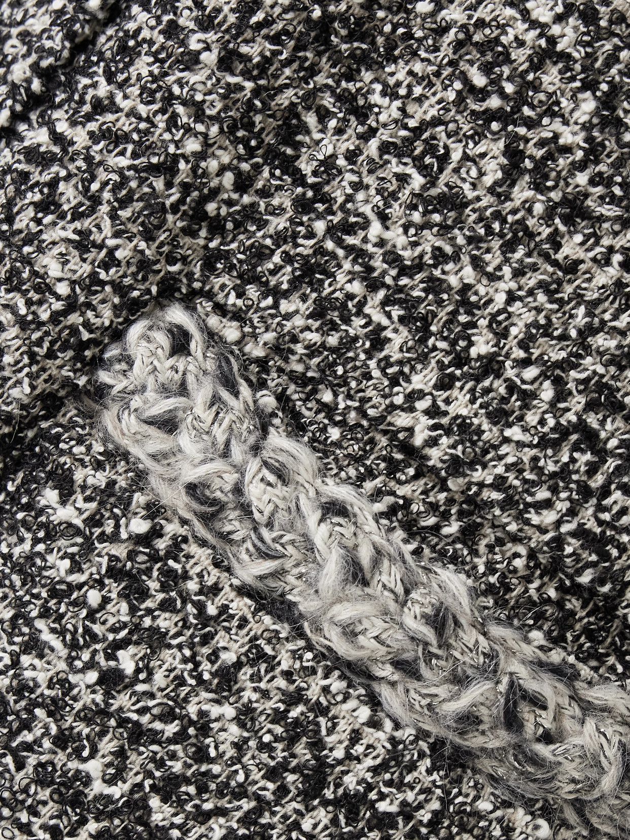 Isabel Marant Germina Braided Tweed Jacket In Black