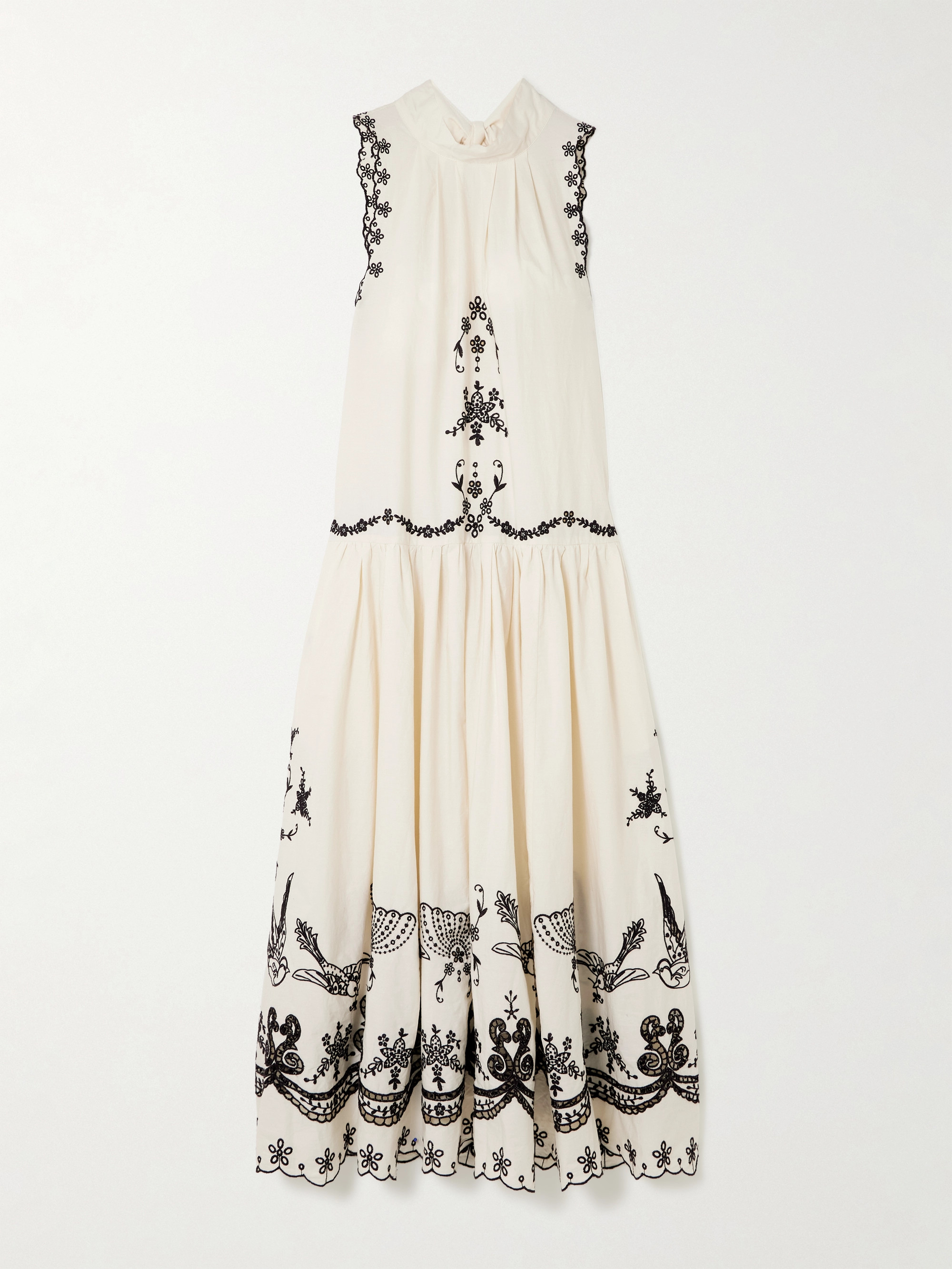Sea Kingsley embroidered cotton midi dress thumbnail