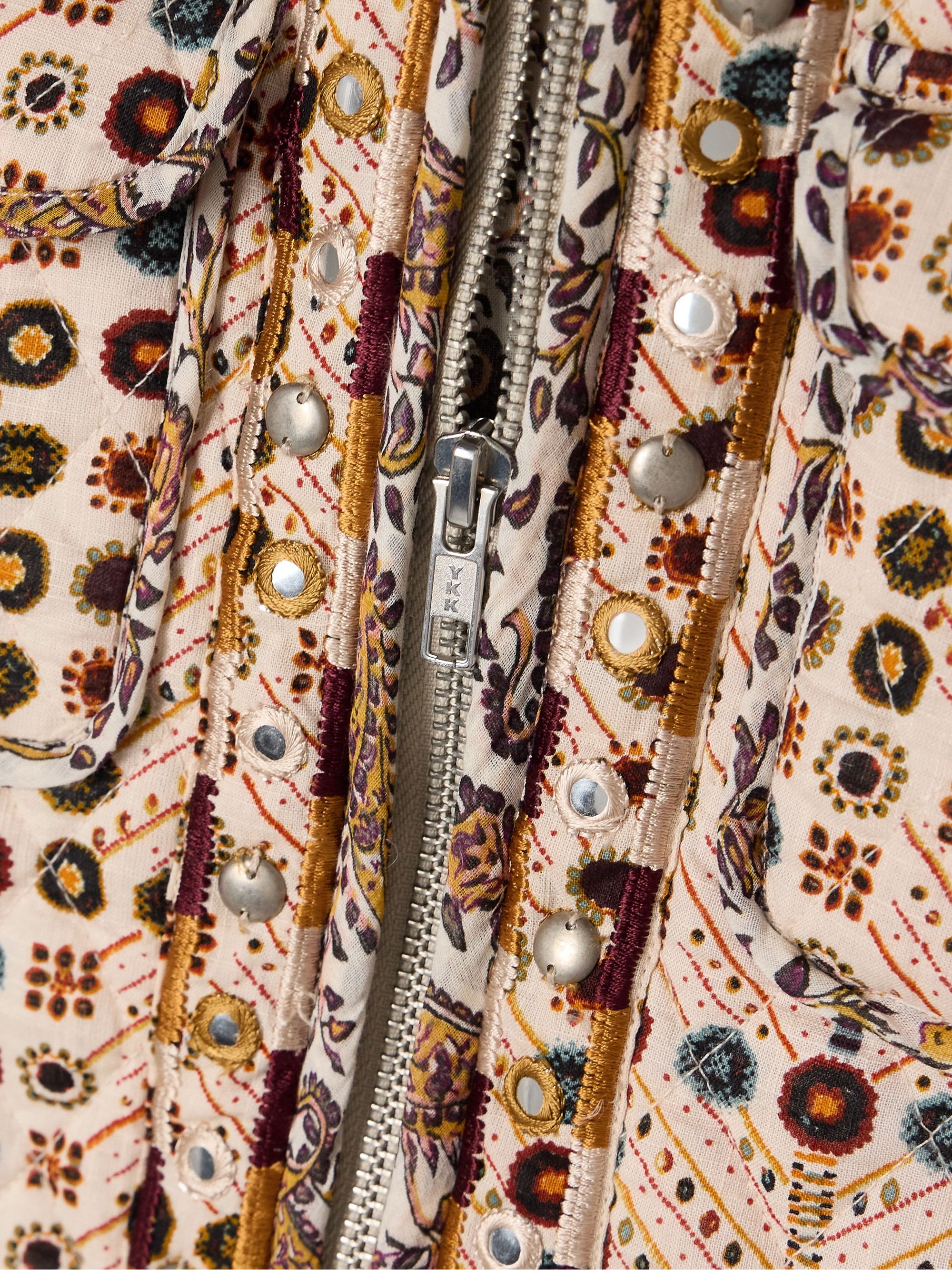 Marant Étoile Christy embellished quilted printed cotton-voile jacket thumbnail