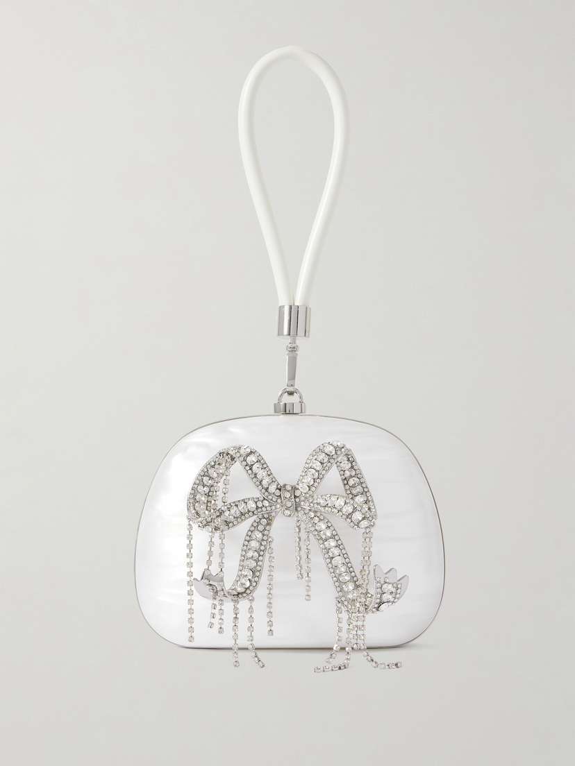 Self-Portrait Crystal-embellished Acrylic Clutch