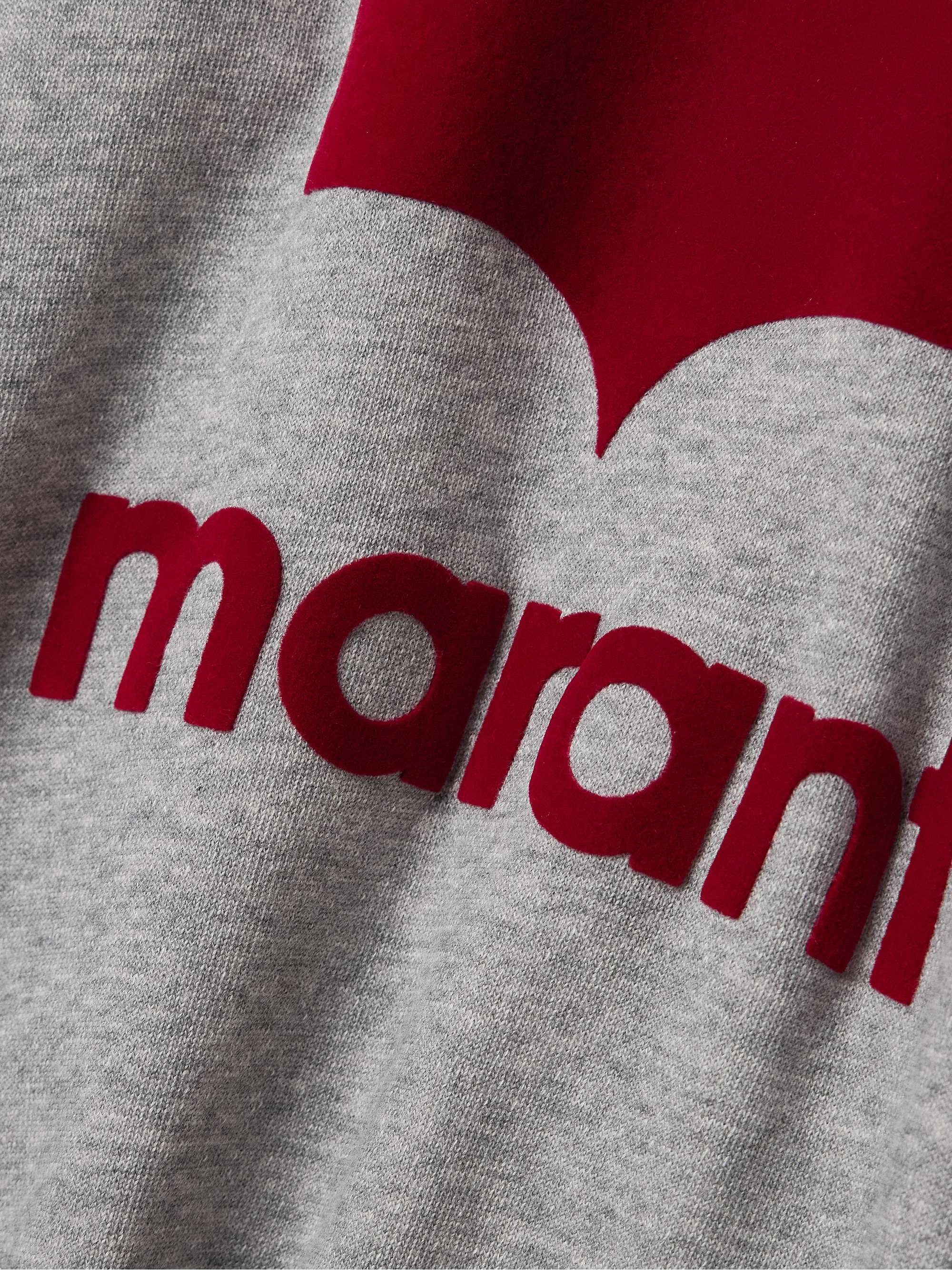 MARANT ÉTOILE Moby flocked cotton-blend jersey sweatshirt