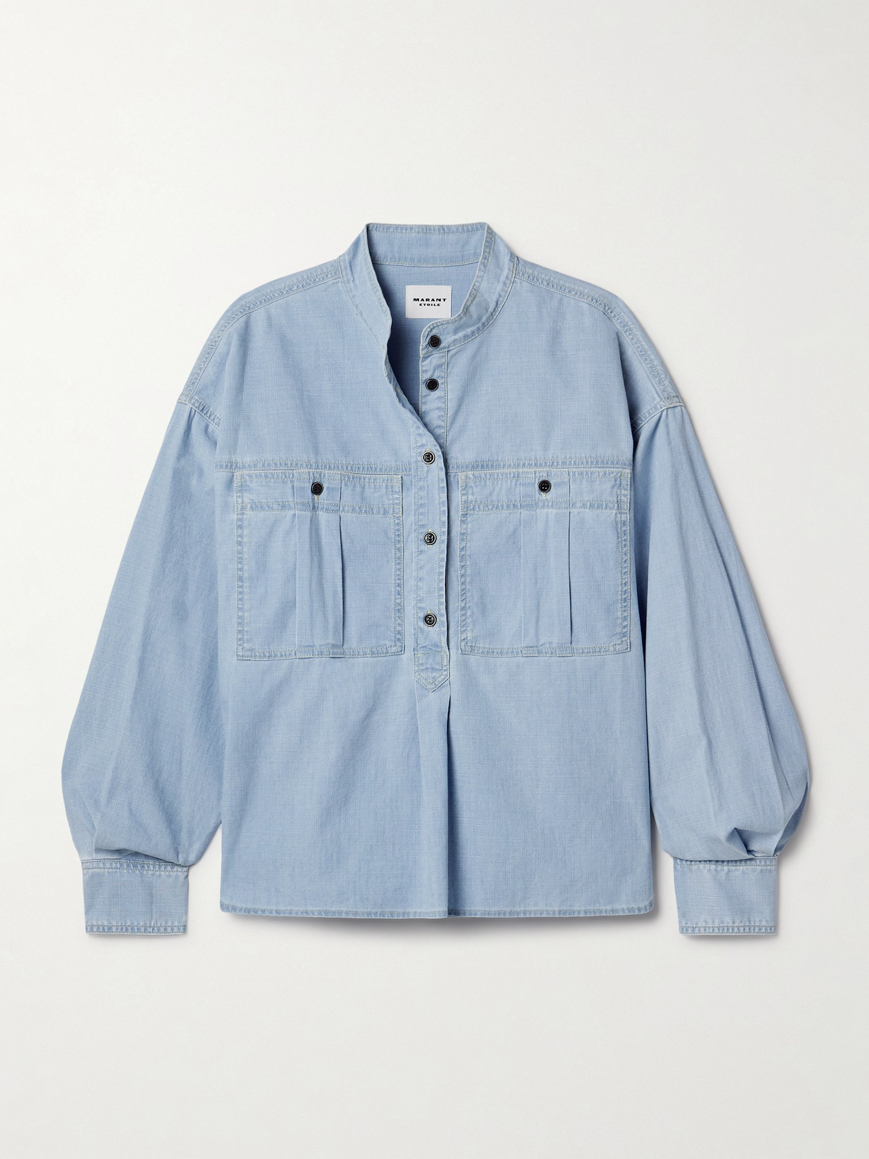 Isabel Marant Étoile Vero Cotton-chambray Shirt In Blue