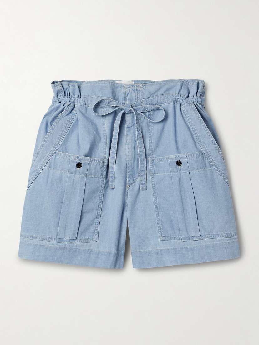 Marant Étoile Valdina Cotton-chambray Shorts