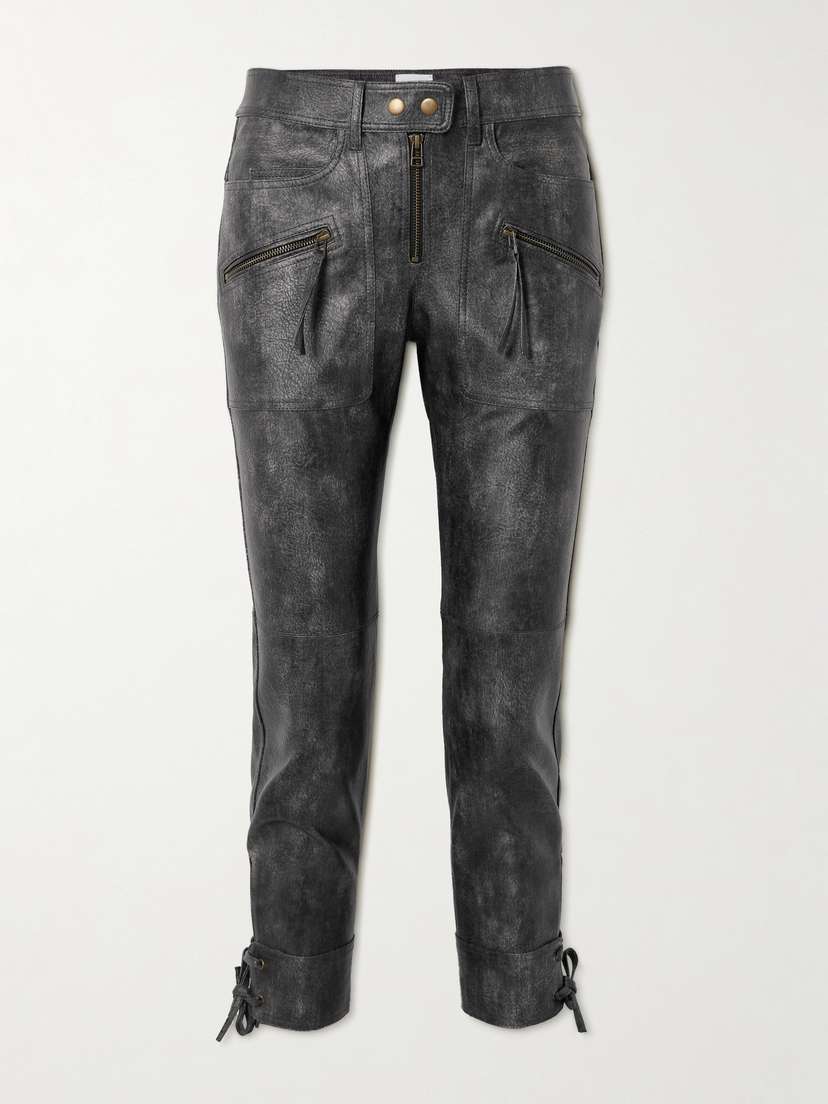 Marant Étoile Cindy Lace-up Cropped Straight-leg Pants