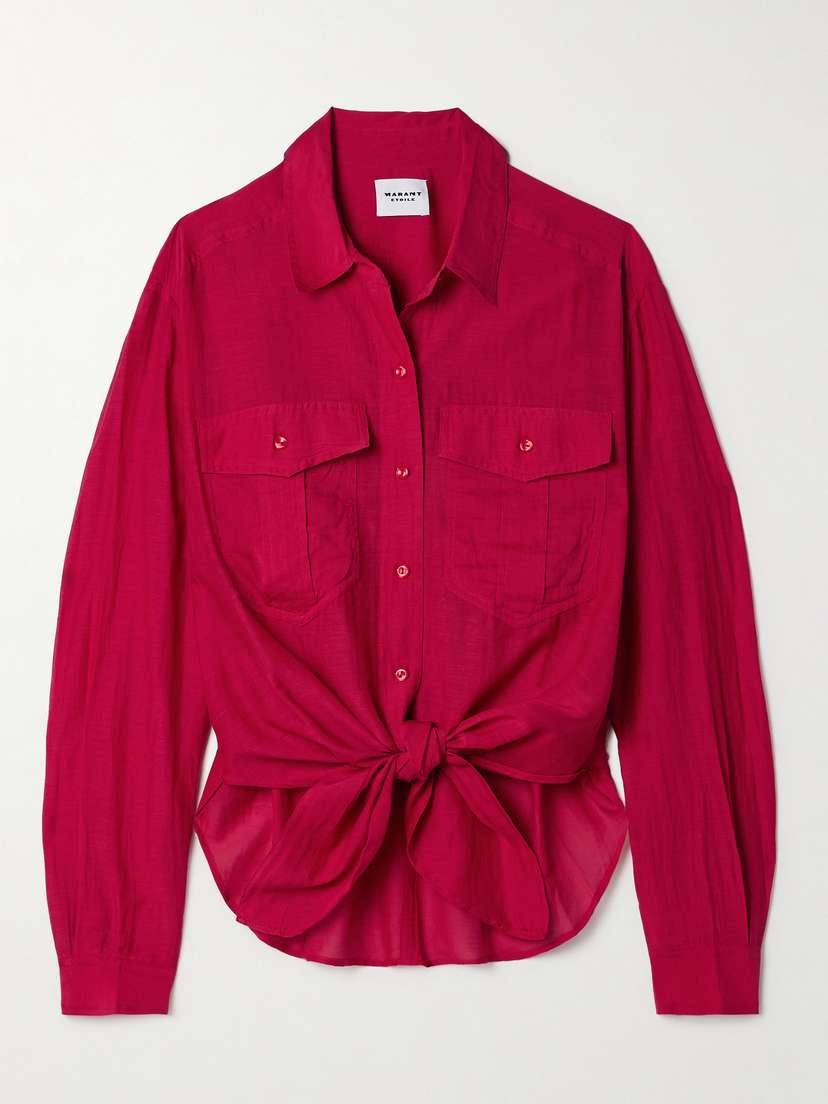 Marant Étoile Nath Organic Cotton-blend Voile Shirt