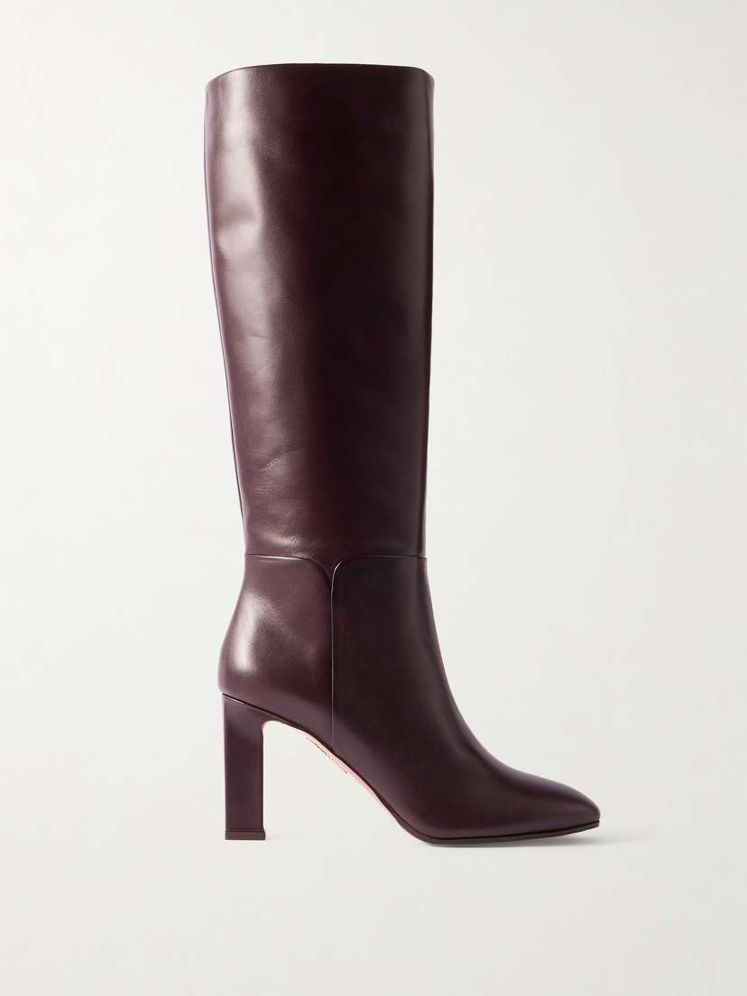 Aquazzura Sellier 85 Leather Knee Boots