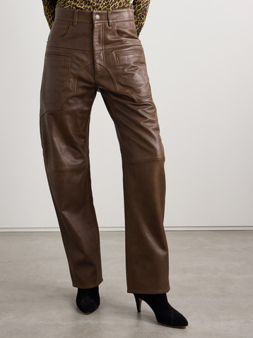 Isabel Marant Breydi leather wide-leg pants