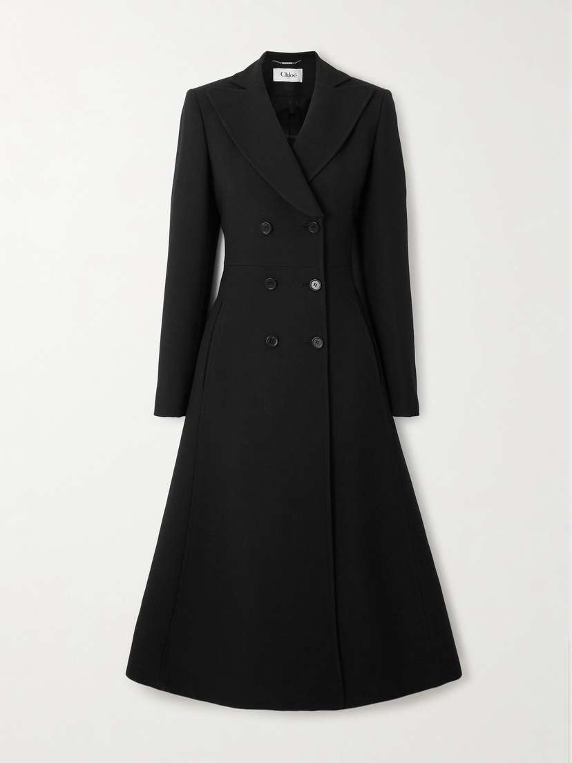 Chloé Double-breasted Wool-crepe Coat