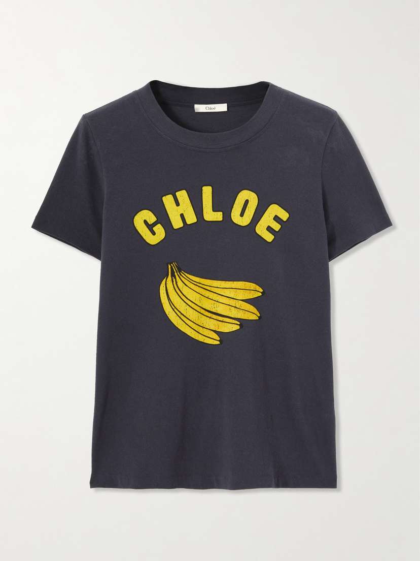 Chloé Printed Cotton-jersey T-shirt