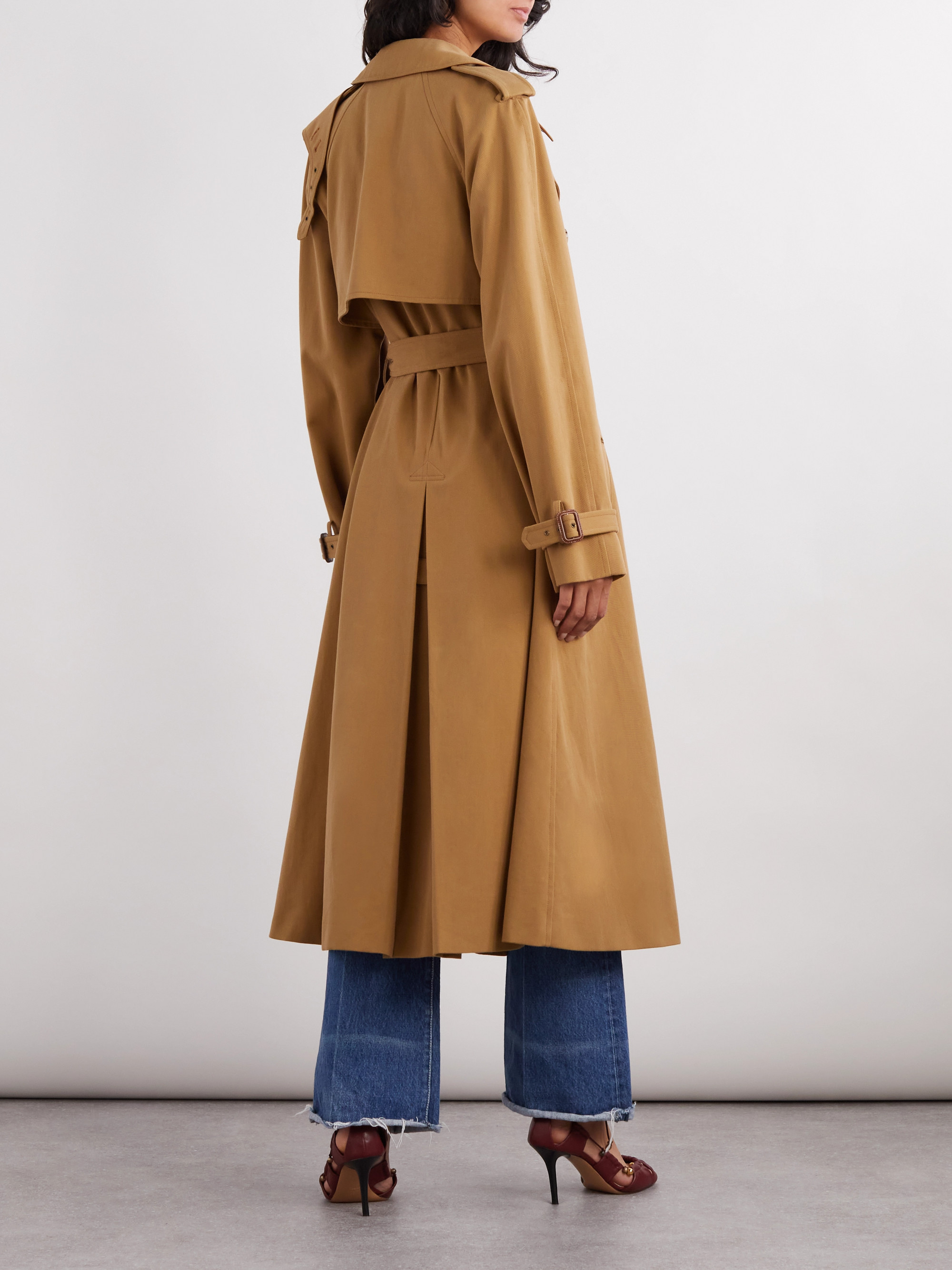 Chloé Double-breasted belted cotton-gabardine trench coat thumbnail
