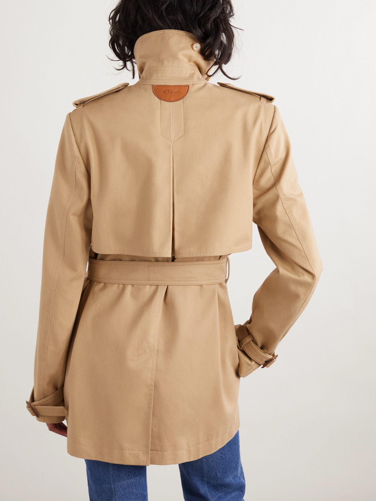 CHLOÉ BELTED COTTON-GABARDINE TRENCH COAT