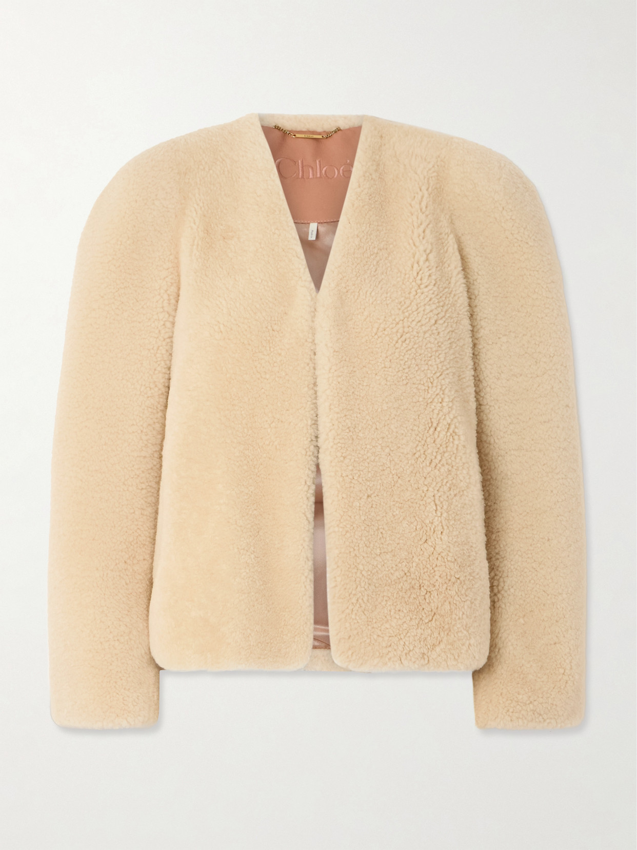 Chloé Shearling Jacket In Neutrals