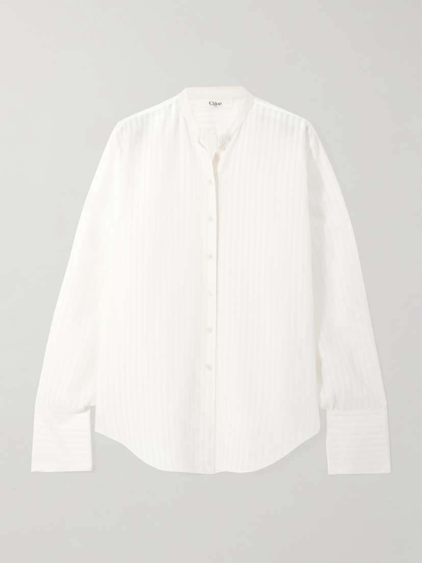 Chloé Striped Crepe Shirt - FR 42