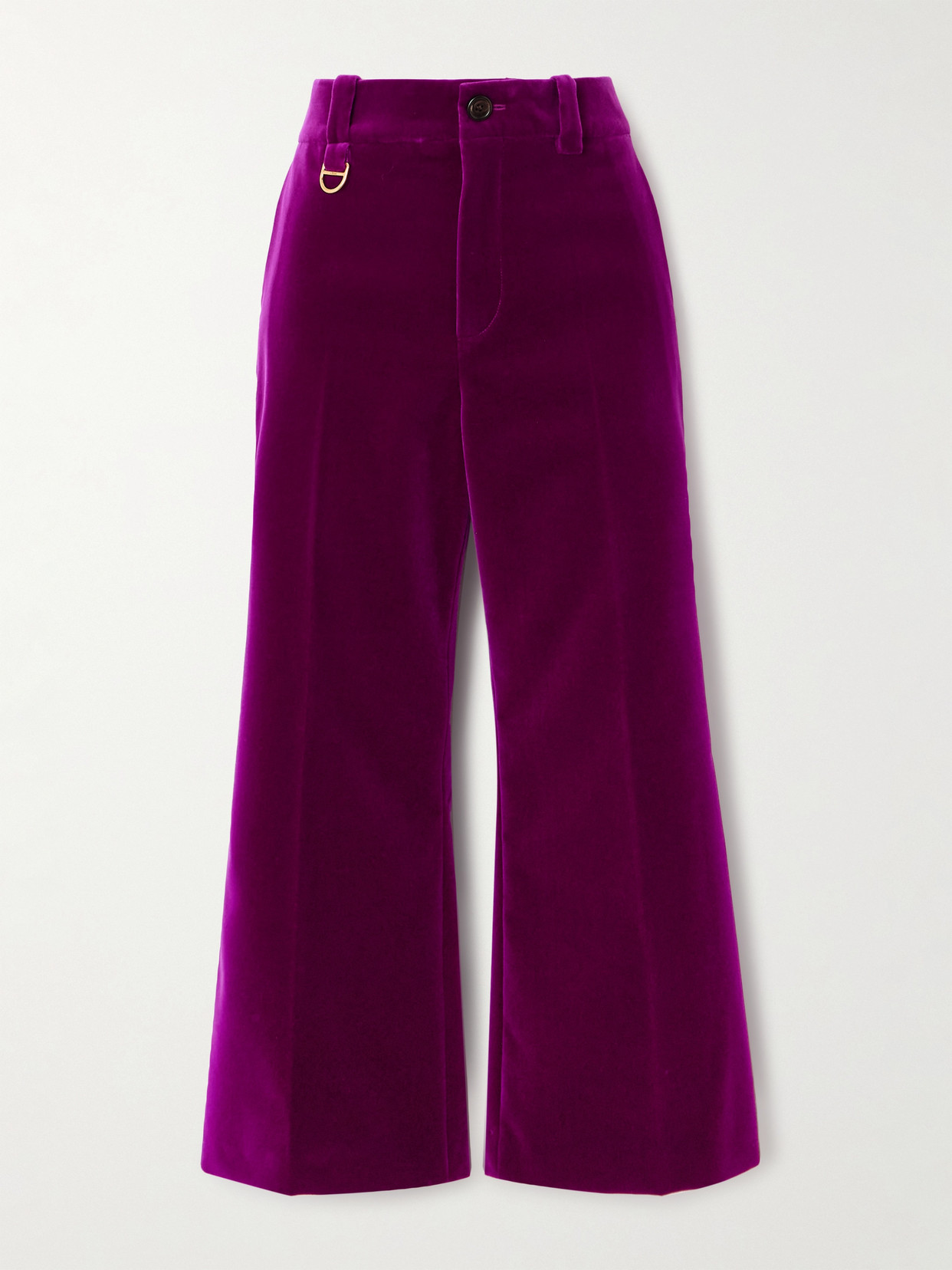 Chloé Purple Cotton Pants In Pink