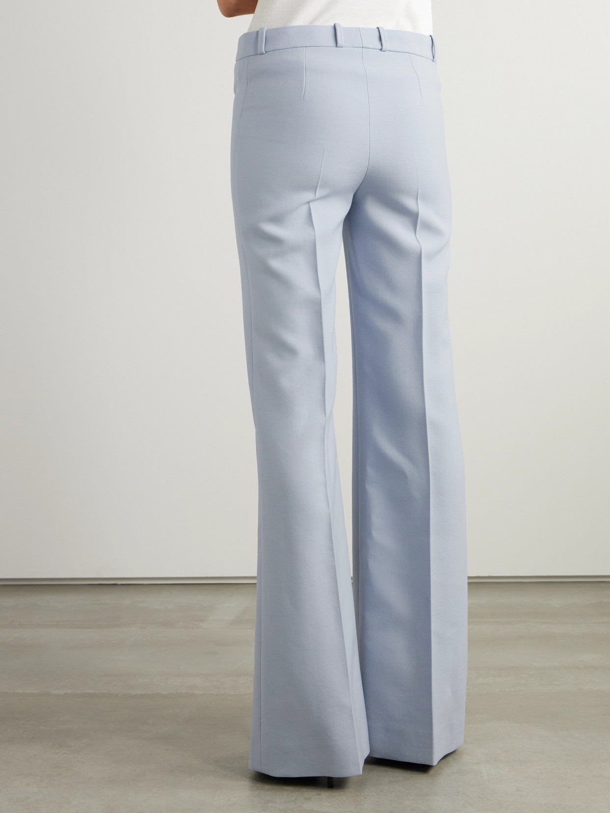Chloé Chloe Women Pastel Light Blue Crepe Palazzo Pant In Blue