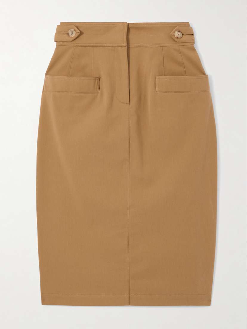 Chloé Cotton-twill Midi Skirt