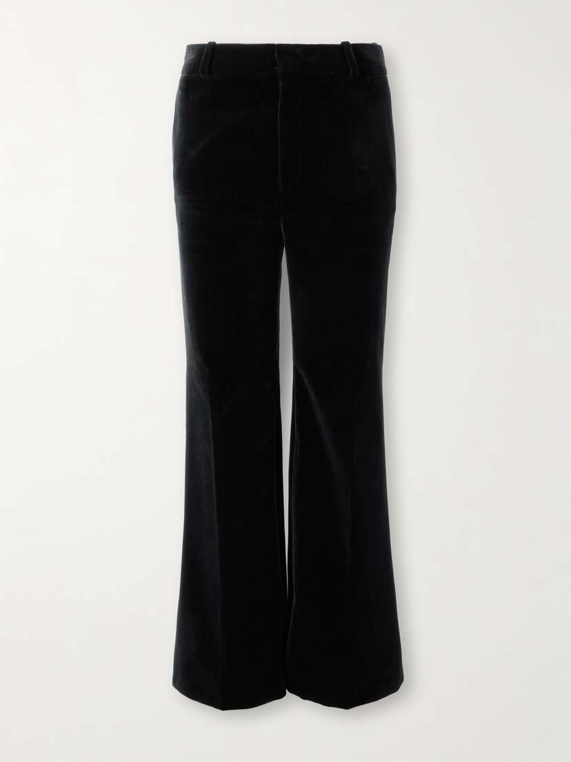 Chloé Cotton-velvet Wide-leg Pants