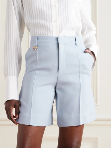 Chloé Wool-crepe shorts