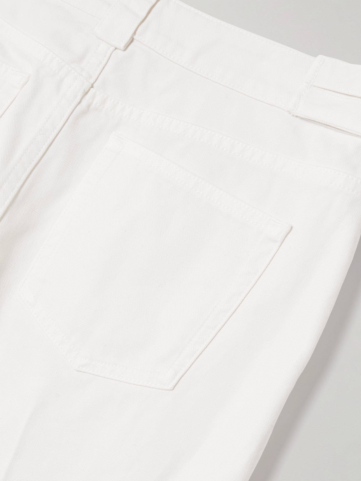 Chloé Embellished Mid-rise Straight-leg Jeans In White