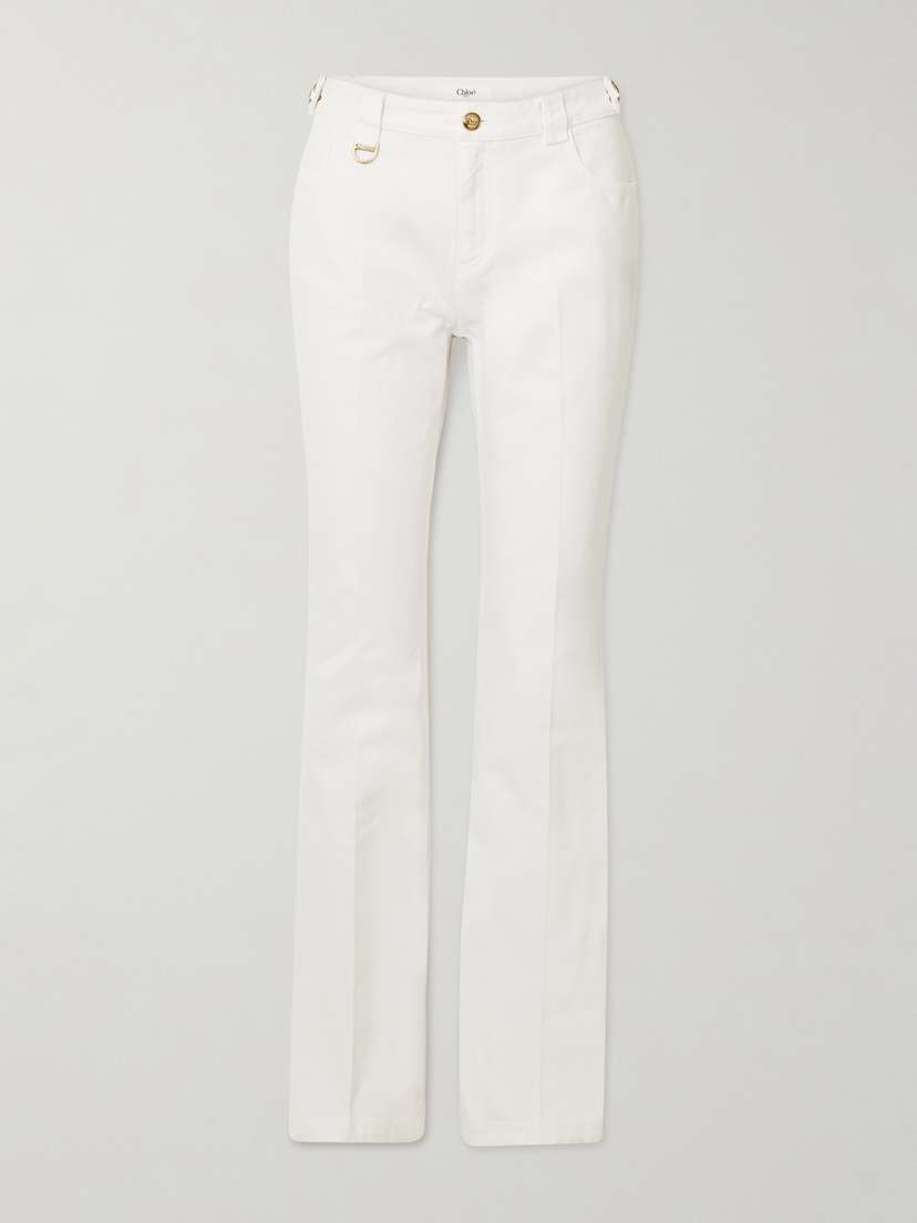 Chloé Embellished Mid-rise Straight-leg Jeans